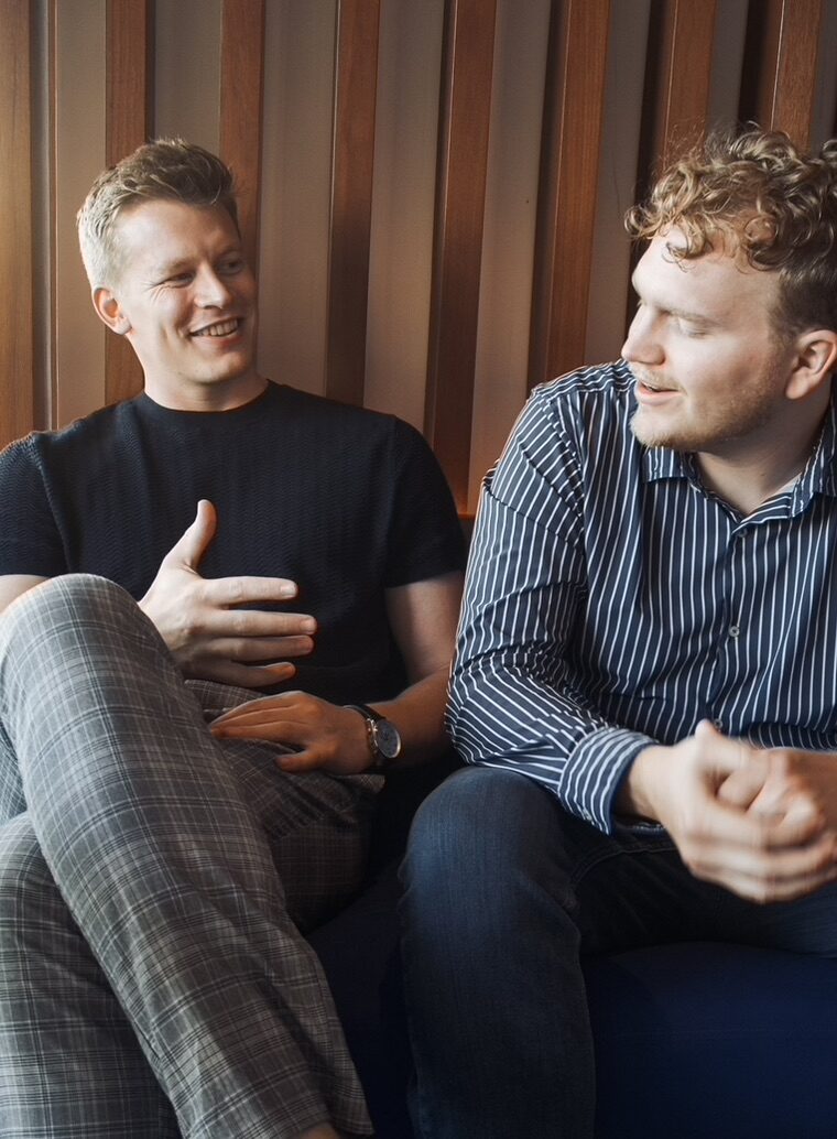 Skilldome co-founders Thore Weber and Augustine Summe in conversation.